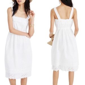 Sale! Madewell white tiered eyelet midi dress